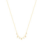 Collier plaqué or zirconias 45 cm - vue 2