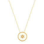 Collier plaqué or laque blanche 45 cm - vue 1