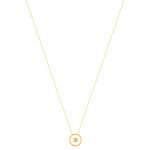 Collier plaqué or laque blanche 45 cm - vue 2