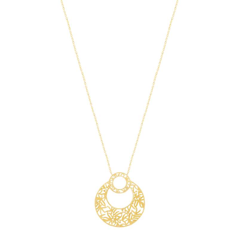 Collier plaqué or ouvragé 45 cm - vue 2
