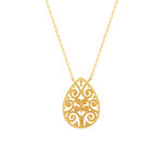 Collier plaqué or ouvragé 45 cm - vue 1
