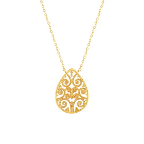 Collier plaqué or ouvragé 45 cm