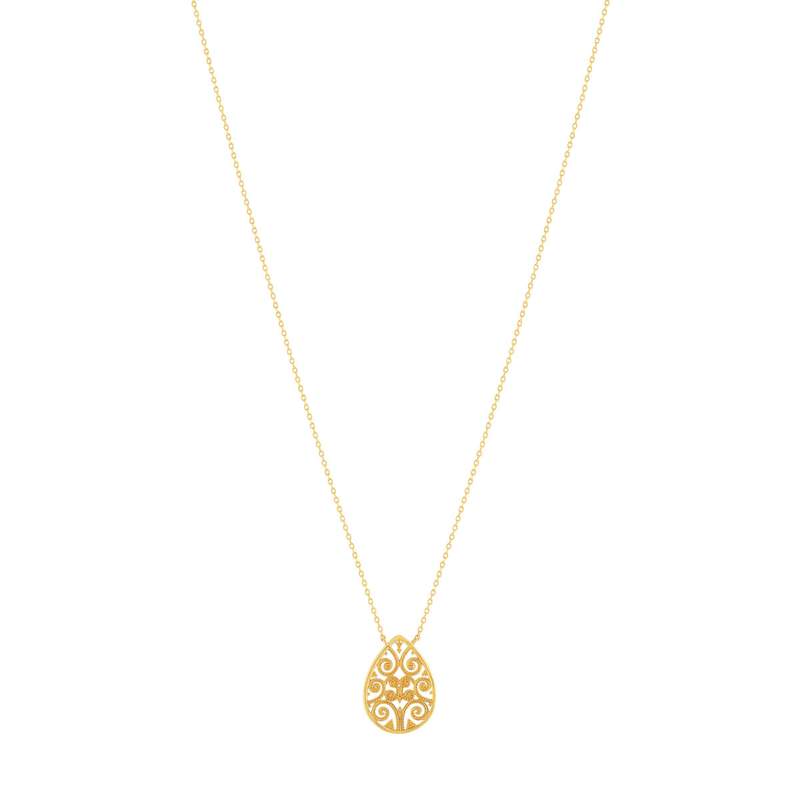 Collier plaqué or ouvragé 45 cm - vue 2