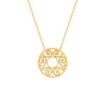 45 cm gold-plated necklace - view 1