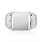 Chevalière argent 925 carrée - vue 3