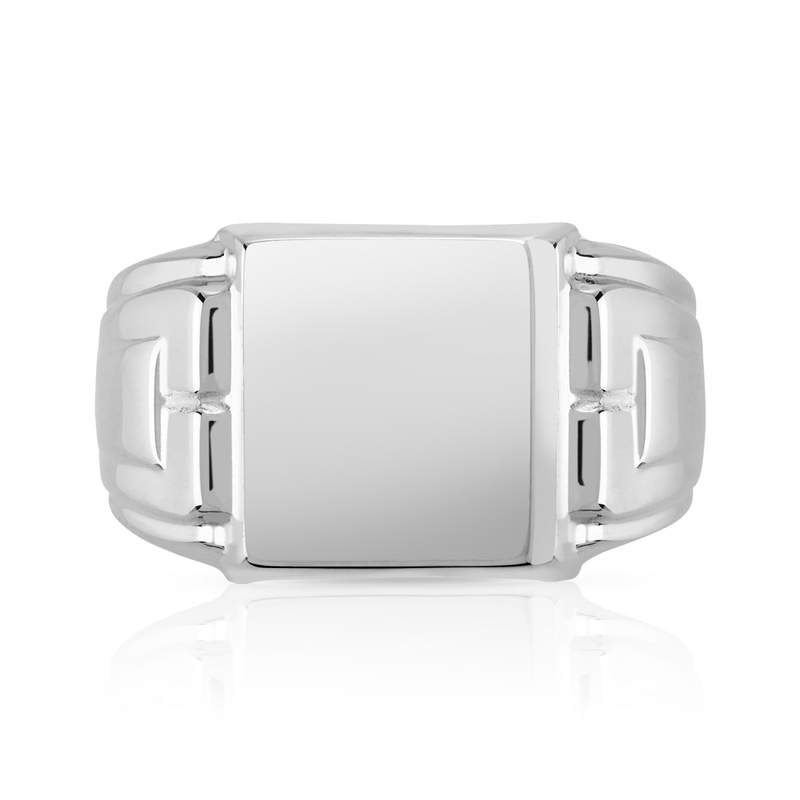 Chevalière argent 925 carrée - vue 3