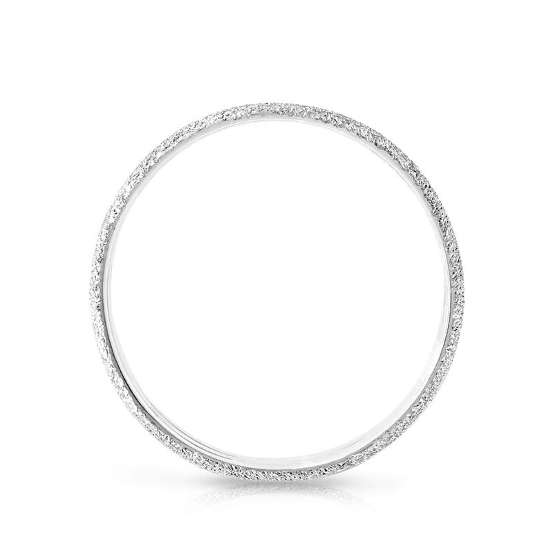 Bague argent 925 polie et granitée - vue 2
