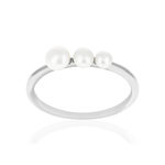 Bague argent 925 perles de Chine - vue 1
