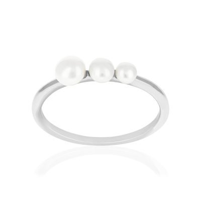 Silver ring 925 Chinese pearls