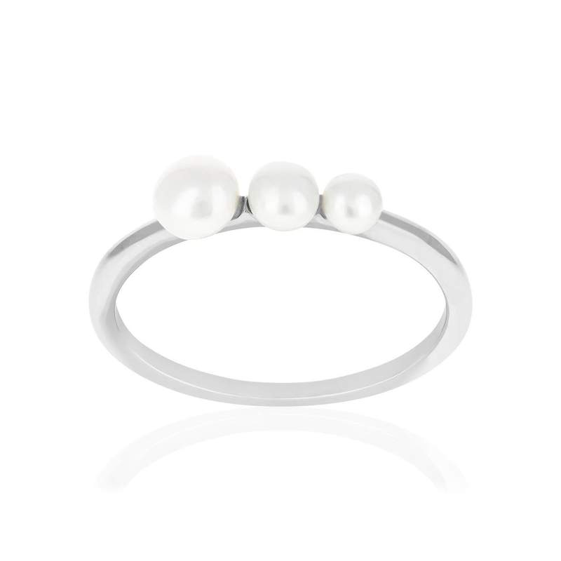 Bague argent 925 perles de Chine - vue 1