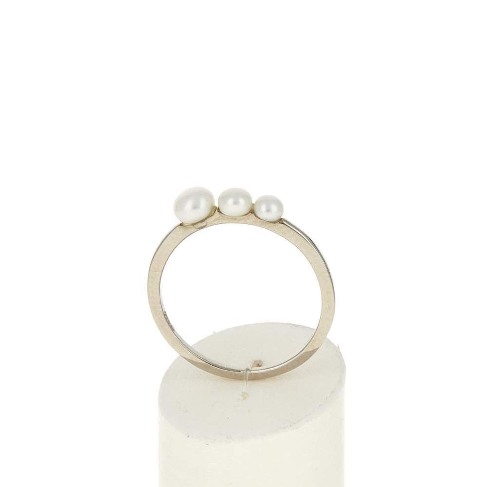 Bague argent 925 perles de Chine - vue 2
