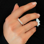 Bague argent 925 perles de Chine - vue porté 1