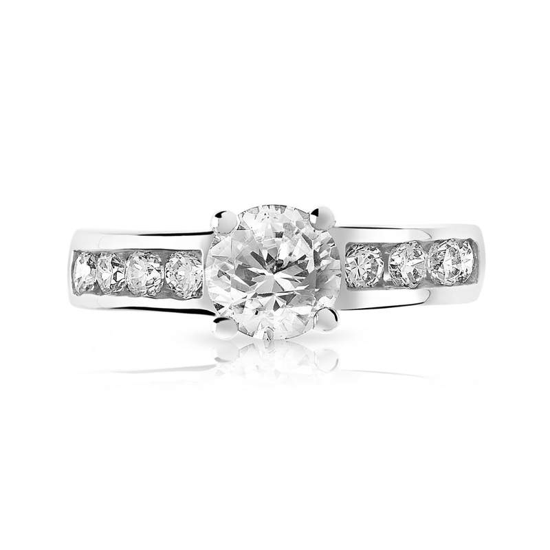 Bague argent 925 zirconias - vue 3