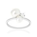 Bague argent 925 perles de Chine - vue 1