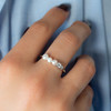 Bague argent 925 perles de Chine et zirconias - vue Vporté 1
