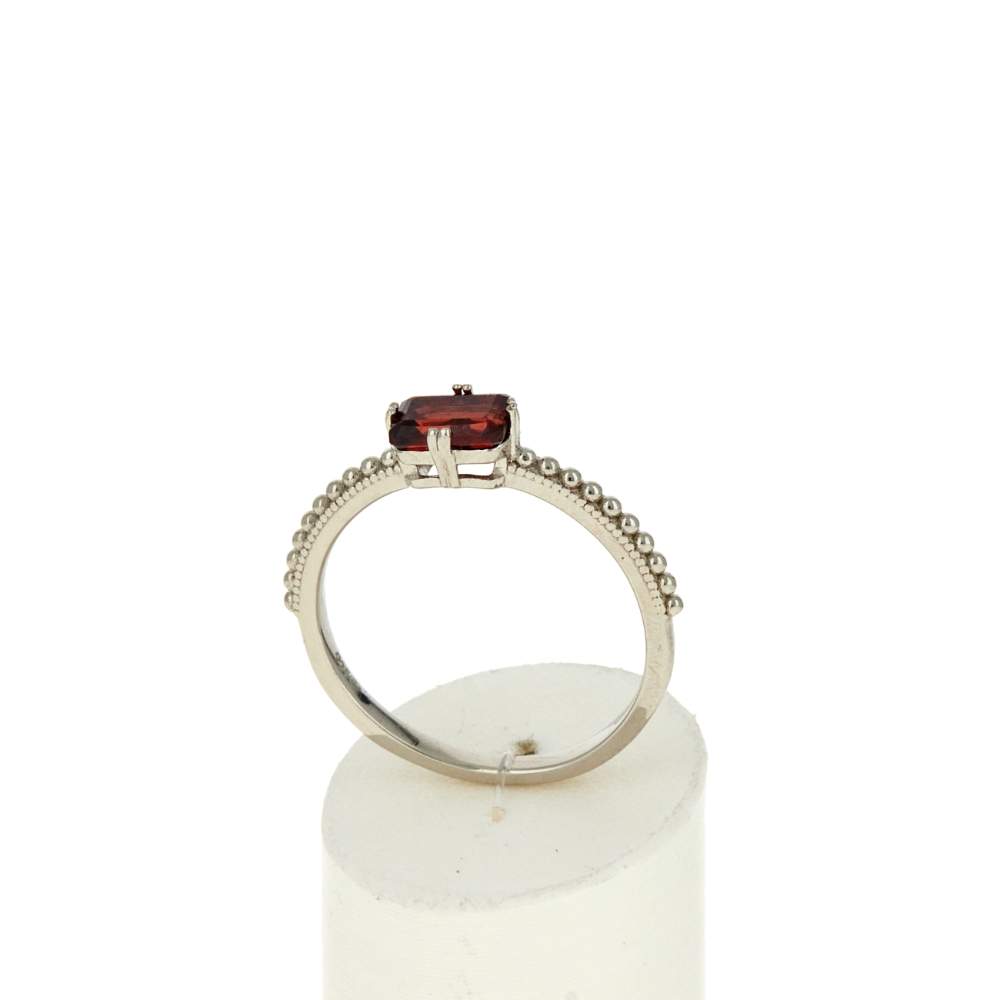 Bague argent 925 grenat - vue 2