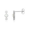 Boucles d'oreilles argent 925 perles d'eau douce et zirconias - vue V1