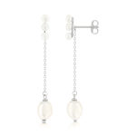 Boucles d'oreilles argent 925 perles de culture de Chine - vue 1