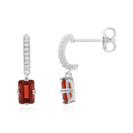 Boucles d'oreilles argent 925 grenats