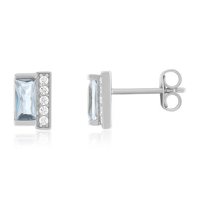 Boucles d'oreilles argent 925 pierres imitation et zirconias