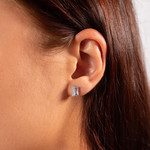 Boucles d'oreilles argent 925 pierres imitation et zirconias - vue porté 1