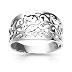 Bague argent 925 filigrane - vue 1