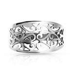 Bague argent 925 filigrane - vue 3