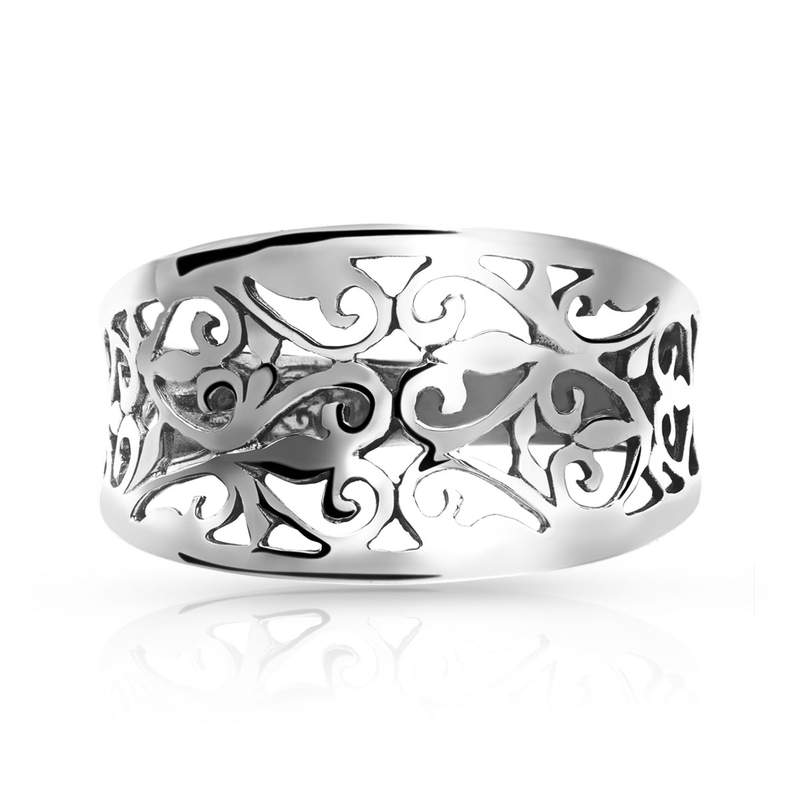 Bague argent 925 filigrane - vue 3