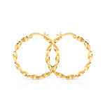 Créoles plaqué or torsadées 30 mm - vue 1