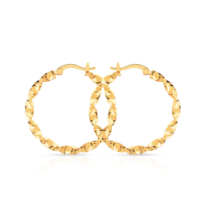 Créoles plaqué or - vue V1