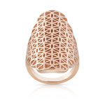 Bague plaqué or rose - vue 1