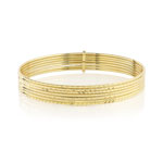 Bracelet plaqué or semainier diamanté - vue 1