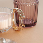 Bracelet plaqué or semainier diamanté - vue D3