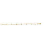 Bracelet plaqué or multichaînes boules 20 cm