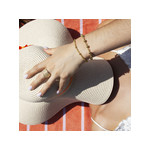 Bracelet plaqué or multichaînes boules 20 cm - vue porté 2