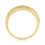 Bague plaqué or 2 tons zirconias - vue 2