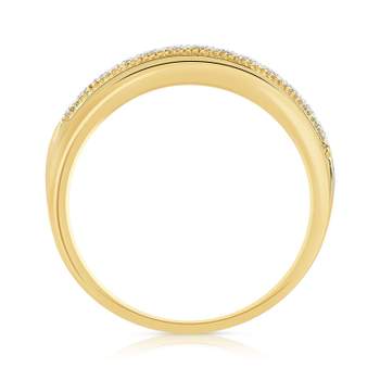 2-kleurige vergulde zirkonia ring
