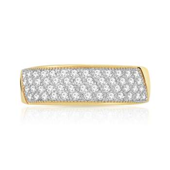 2-kleurige vergulde zirkonia ring