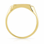 Chevalière plaqué or carrée - vue 2