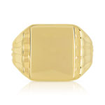 Chevalière plaqué or carrée - vue 3