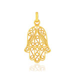 Pendentif main de Fatma plaqué or - vue 1
