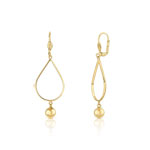 Boucles d'oreilles plaqué or dormeuses - vue D2