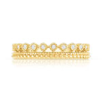 Bague plaqué or zirconia - vue 3