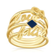 Lot 4 bagues plaque or