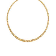 Collier plaqué or maille palmier