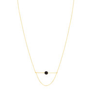 Sautoir doré perle bois