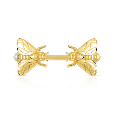 Bague en métal doré - vue V3