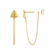 Boucles d oreilles en métal doré