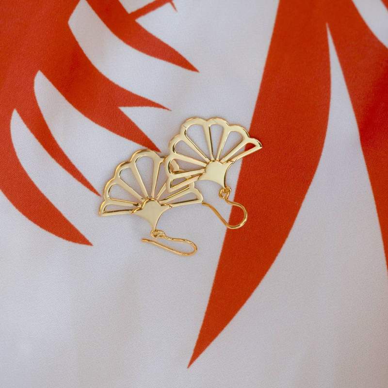 Boucles d'oreilles dorées - vue D1