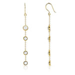 Boucles d'oreilles dorées agate - vue 1